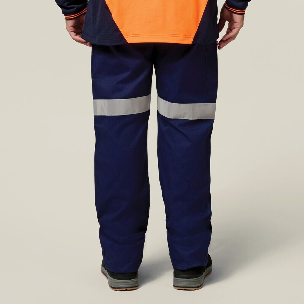 Mens Hard Yakka Core Drill Pants Taped Cotton Phone Pleated Tough Strong Y02540 - Land to Coast