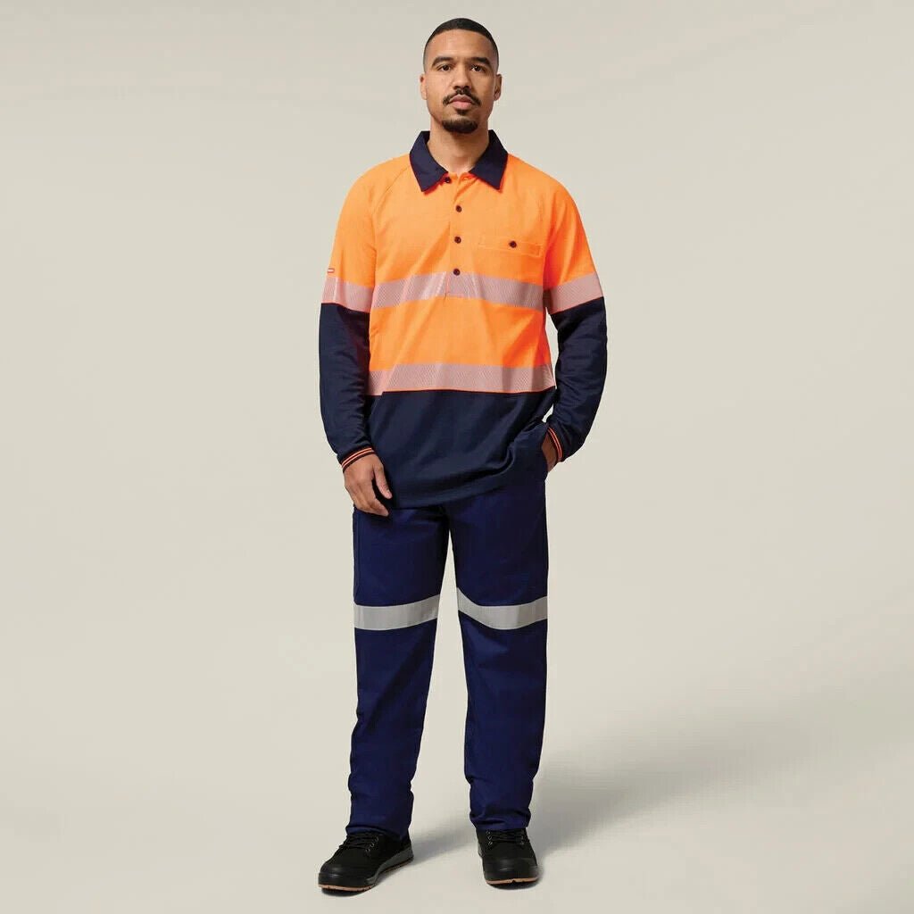 Mens Hard Yakka Core Drill Pants Taped Cotton Phone Pleated Tough Strong Y02540 - Land to Coast