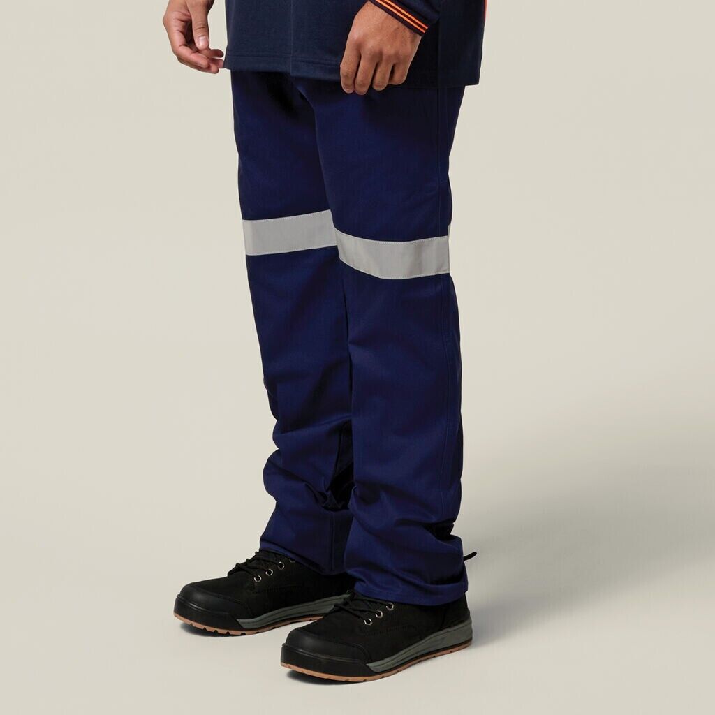 Mens Hard Yakka Core Drill Pants Taped Cotton Phone Pleated Tough Strong Y02540 - Land to Coast