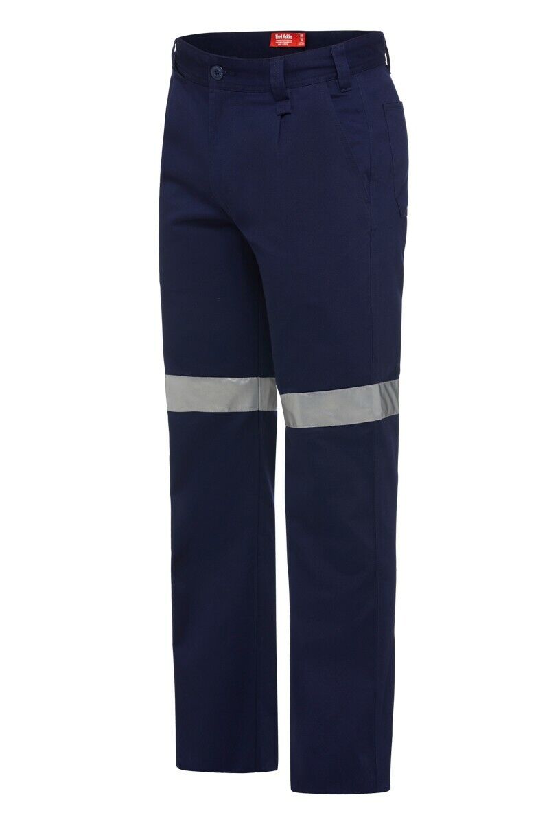Mens Hard Yakka Core Drill Pants Taped Cotton Phone Pleated Tough Strong Y02540 - Land to Coast