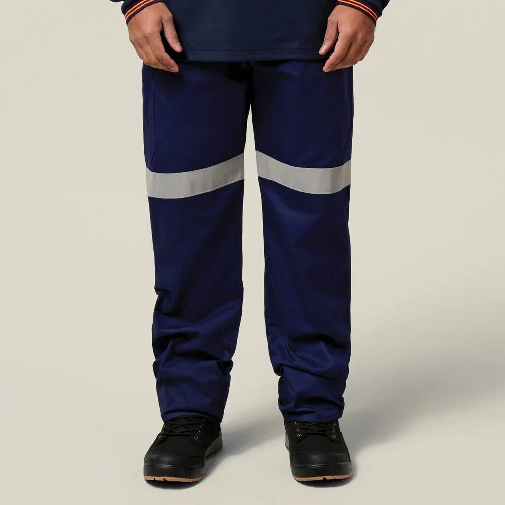 Mens Hard Yakka Core Drill Pants Taped Cotton Phone Pleated Tough Strong Y02540 - Land to Coast