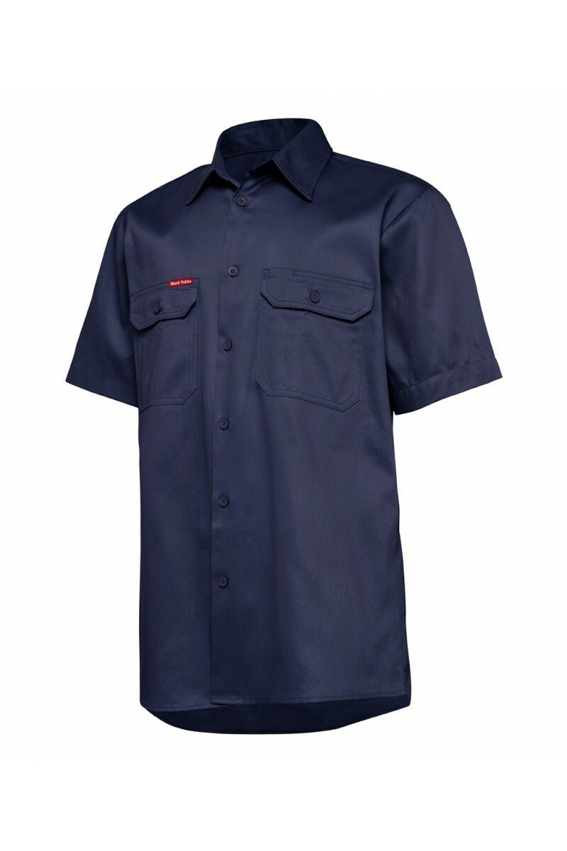 Mens Hard Yakka Core Light Weight Cool Drill Work Shirt Short Sleeve Site Y04625 - Land to Coast