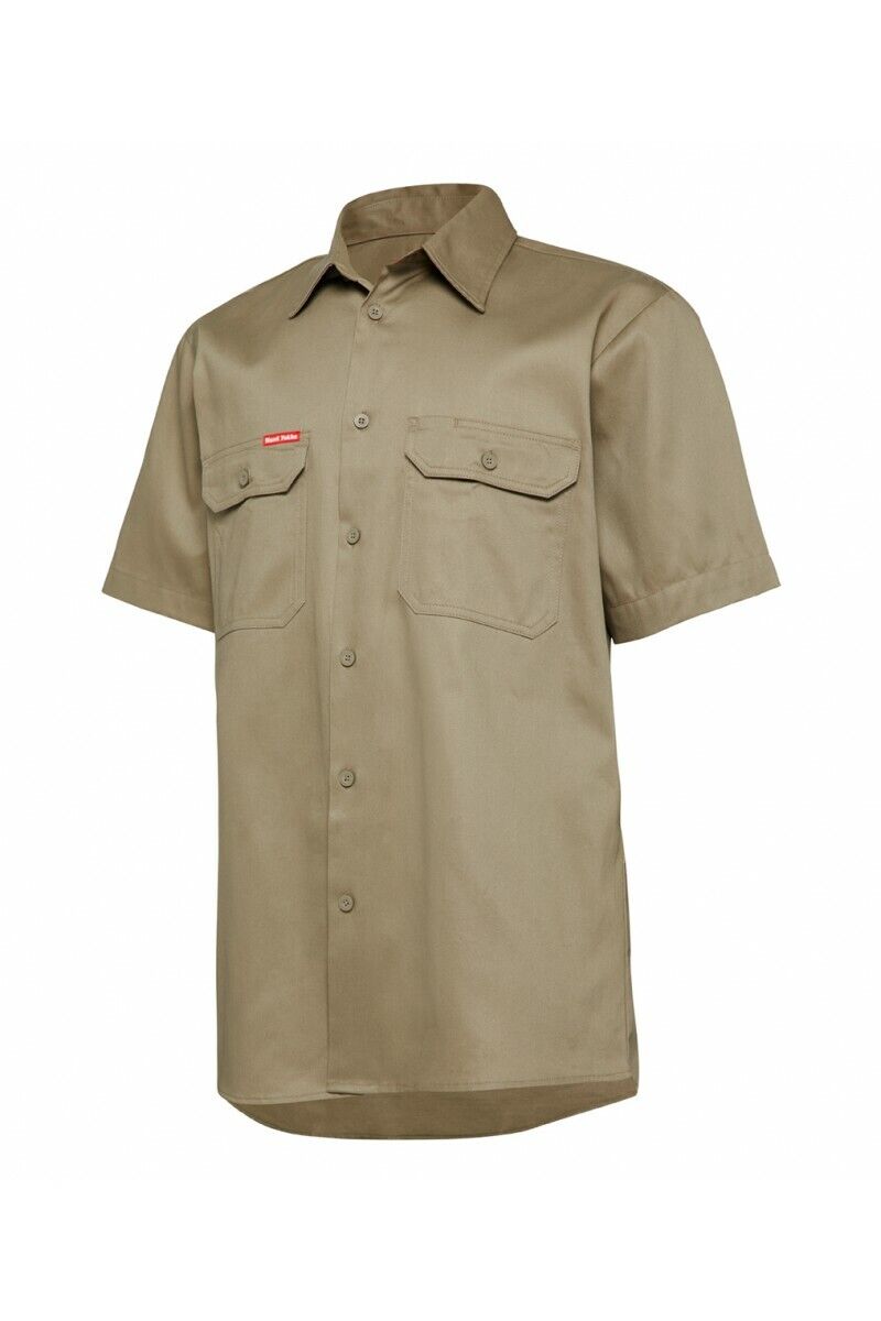Mens Hard Yakka Core Light Weight Cool Drill Work Shirt Short Sleeve Site Y04625 - Land to Coast