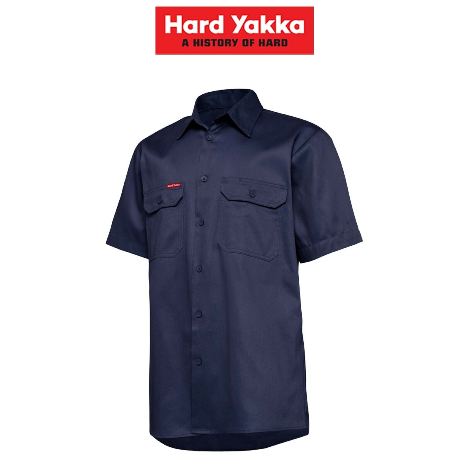 Mens Hard Yakka Core Light Weight Cool Drill Work Shirt Short Sleeve Site Y04625 - Land to Coast