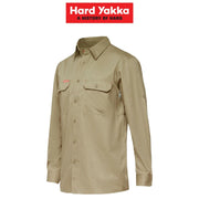 Mens Hard Yakka Core Light Weight Cool Vented Drill Work Shirt Job Site Y04630 - Land to Coast