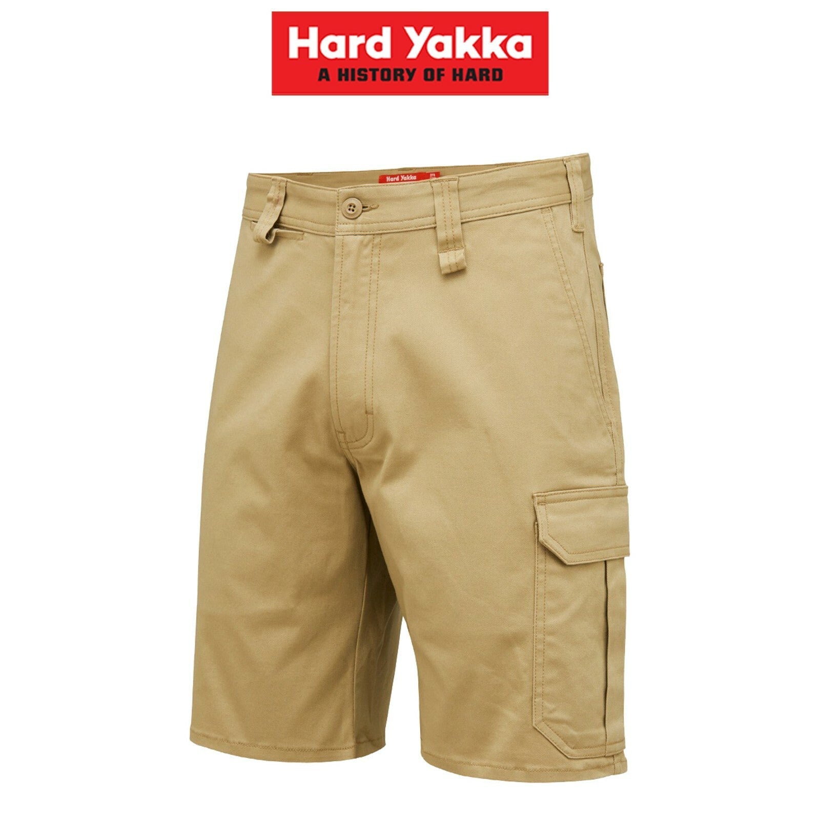 Mens Hard Yakka Core Stretch Cargo Shorts Cotton Drill Work Tough Strong Y05067 - Land to Coast