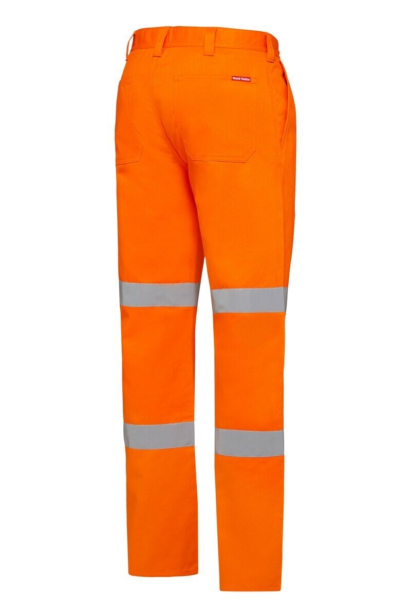 Mens Hard Yakka Cotton Drill Pants Reflective Safety Job Work Taped Tough Y02615 - Land to Coast