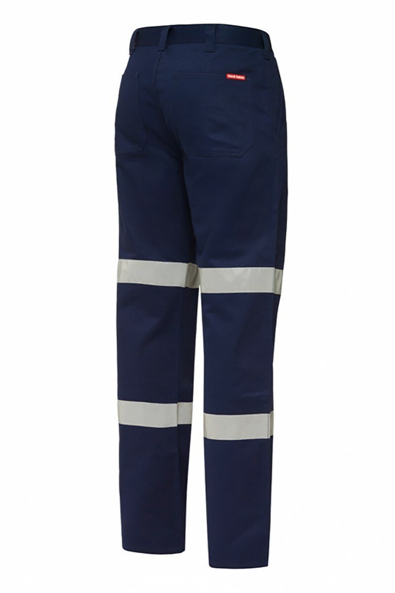Mens Hard Yakka Cotton Drill Pants Reflective Safety Job Work Taped Tough Y02615 - Land to Coast
