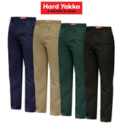Mens Hard Yakka Cotton Drill Pants Trouser Work Tough Heavy Duty Strong Y02501 - Land to Coast