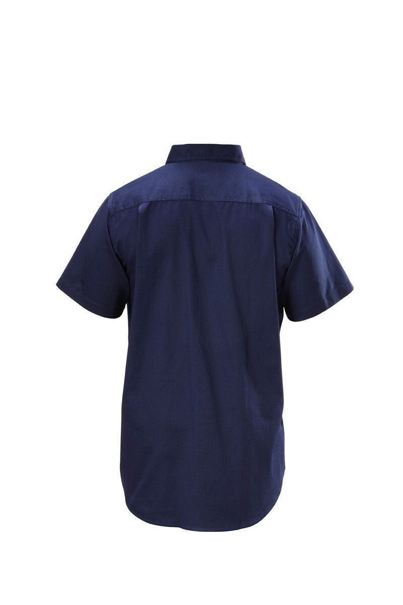 Mens Hard Yakka Cotton Drill Shirt Button Short Sleeve Workwear Top Y07510 - Land to Coast