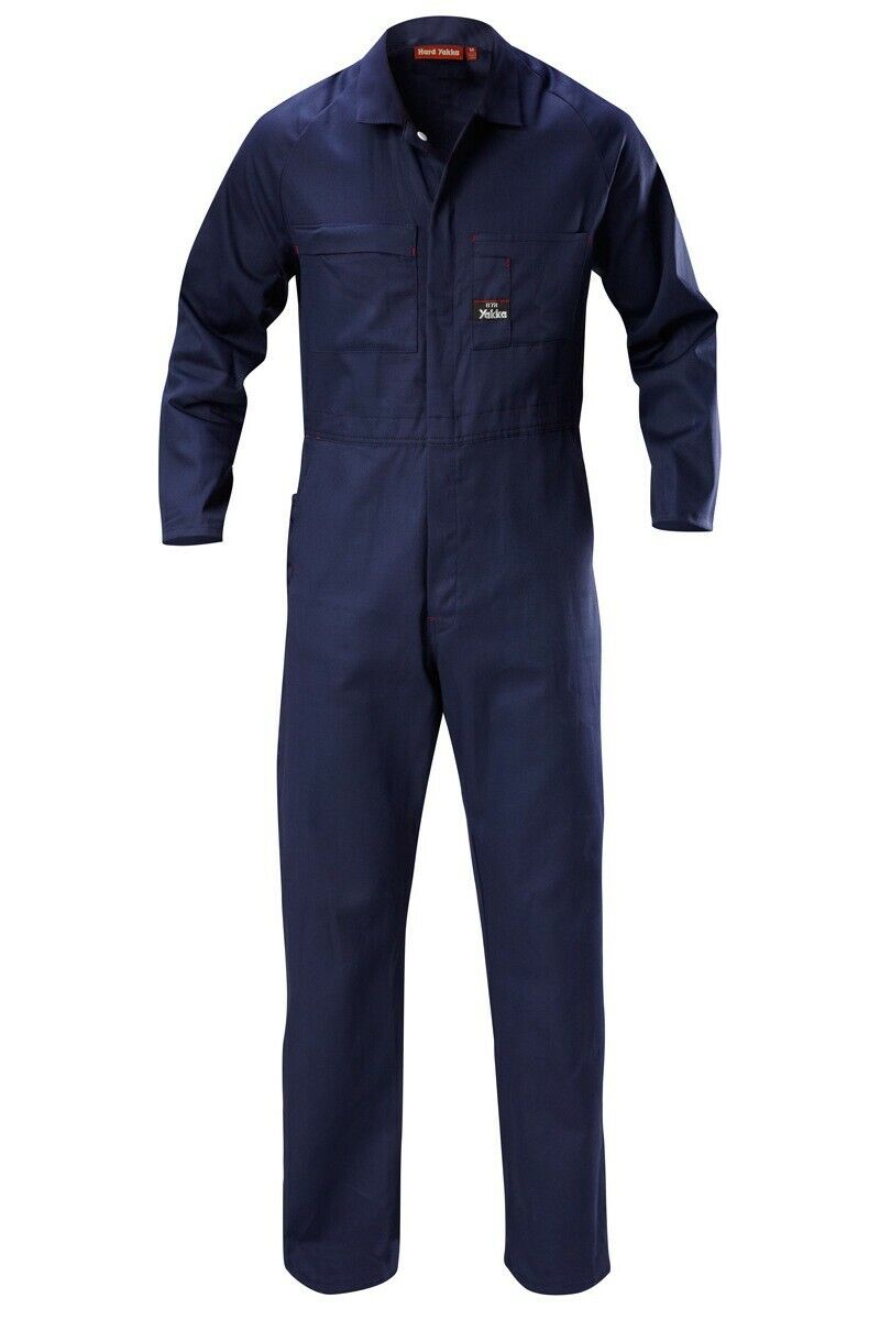 Mens Hard Yakka Coverall Cotton Drill Lightweight Overall Phone Pocket Y00030 - Land to Coast