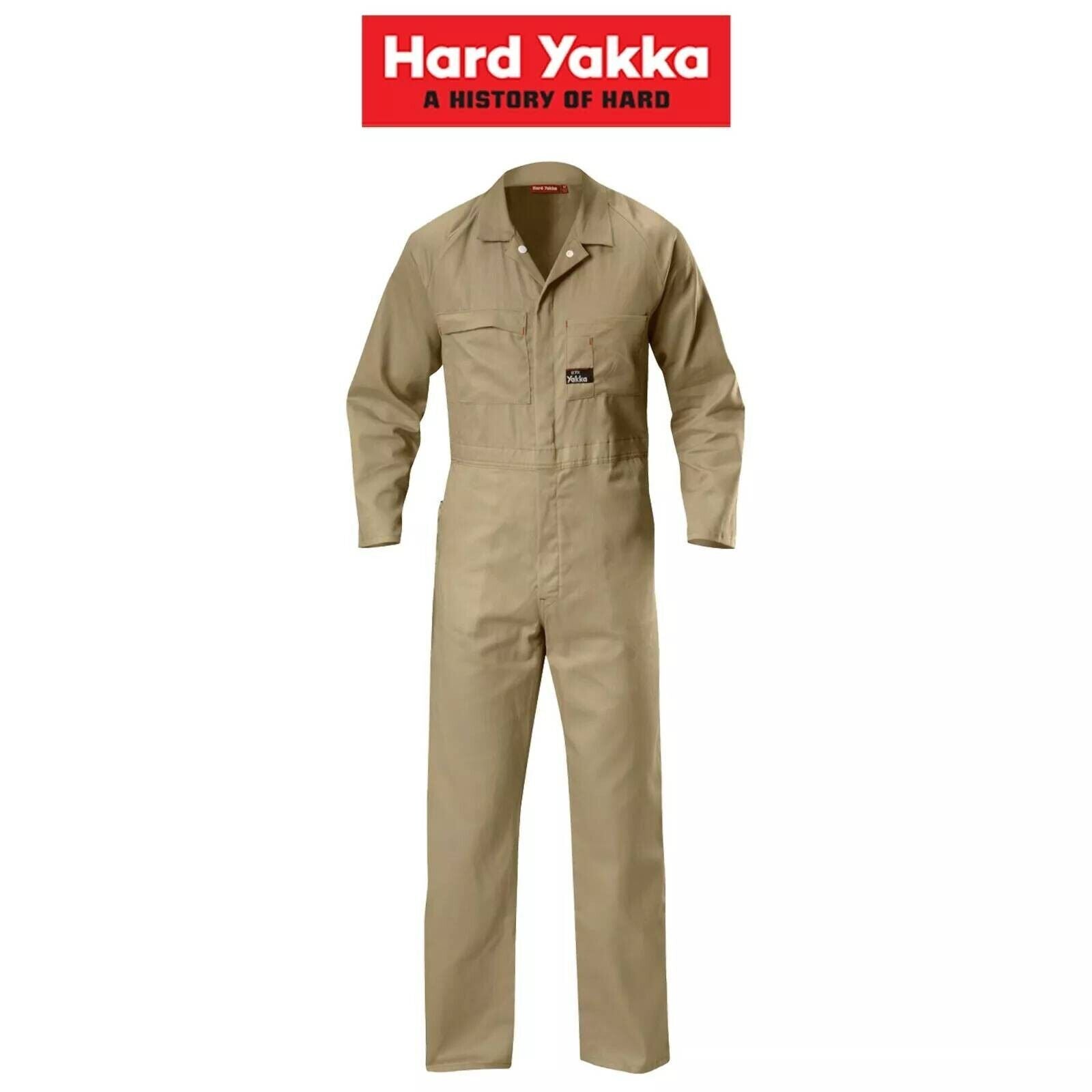 Mens Hard Yakka Coverall Cotton Drill Lightweight Overall Phone Pocket Y00030 - Land to Coast