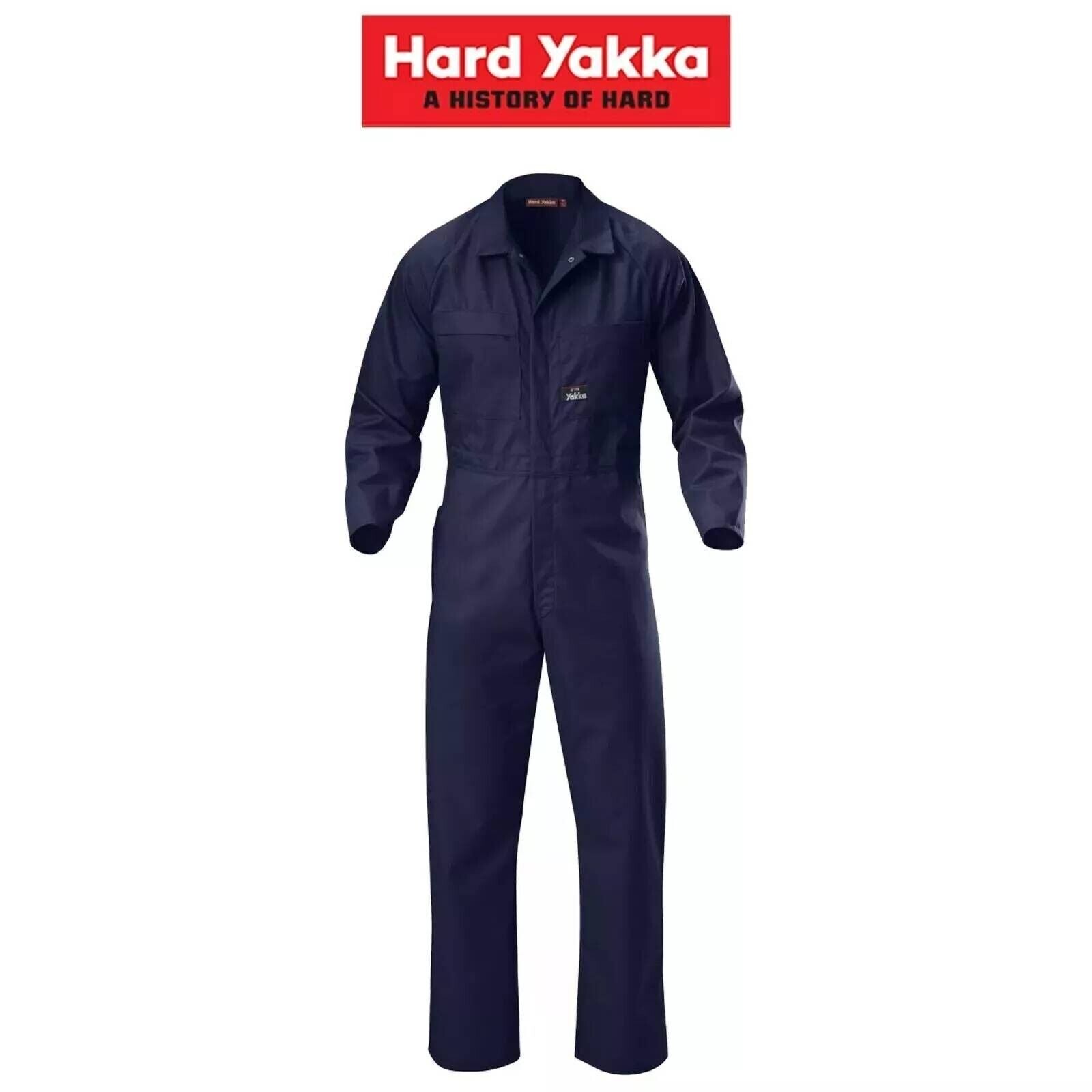 Mens Hard Yakka Coverall Poly Cotton Safety Overalls Light Phone Pocket Y00015 - Land to Coast
