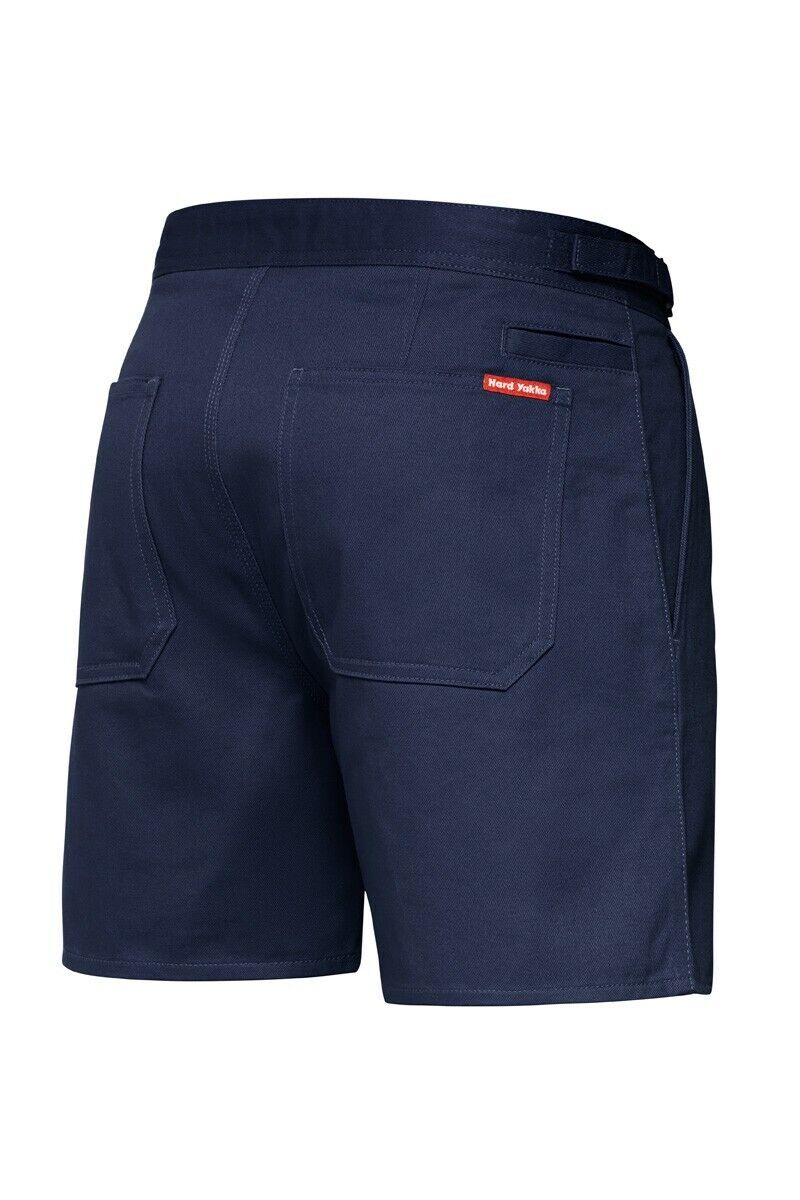 Mens Hard Yakka Drill Short Side Tab Shorts Cotton Work Tough Trade Comfy Y05340 - Land to Coast