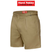 Mens Hard Yakka Drill Short Side Tab Shorts Cotton Work Tough Trade Comfy Y05340 - Land to Coast