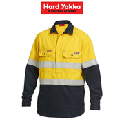 Mens Hard Yakka Fire Resistant ShieldTec Hi - Vis Safety Mining Work Shirt Y04550 - Land to Coast