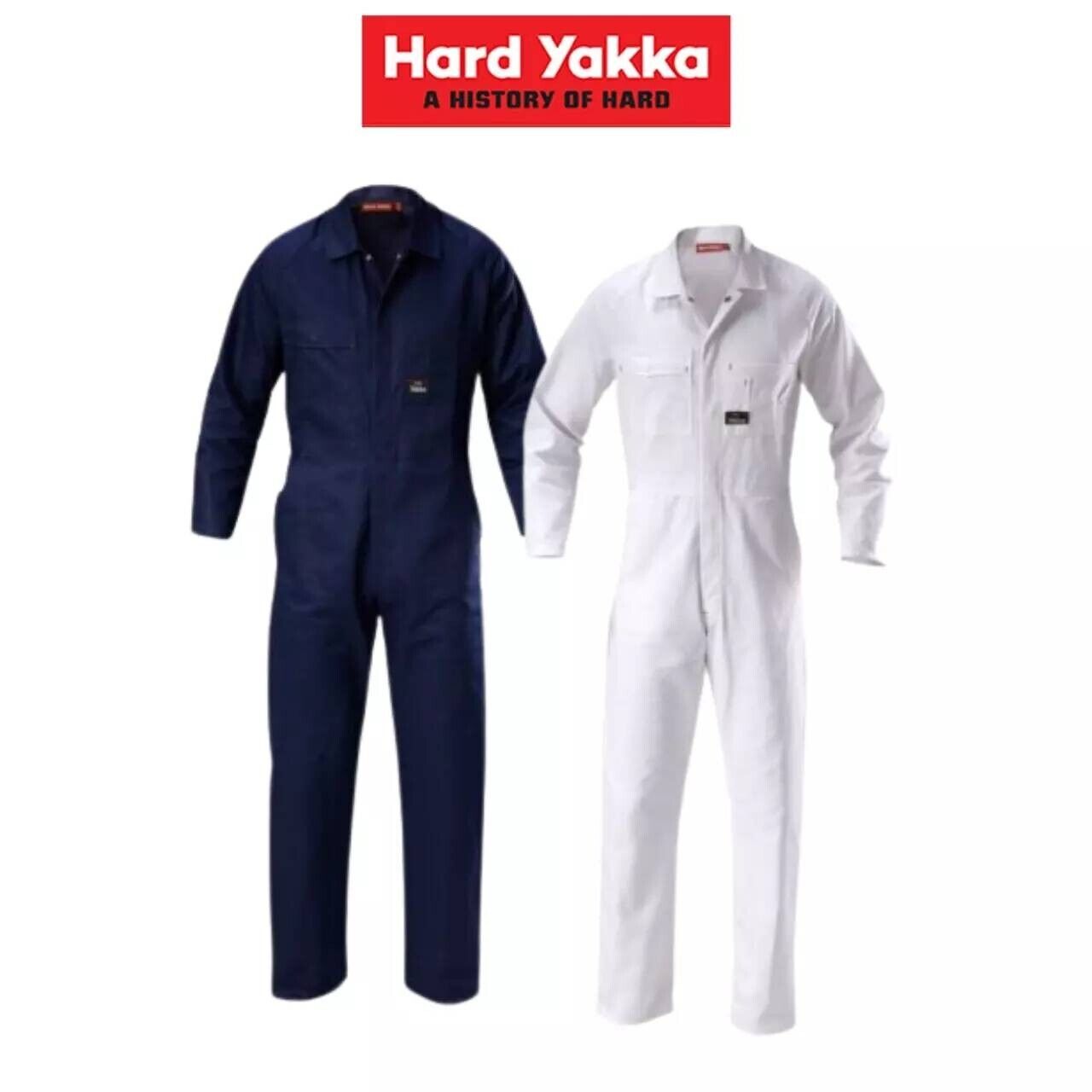 Mens Hard Yakka Foundations Coverall Cotton Drill Overall Work Safe Tough Y00010 - Land to Coast