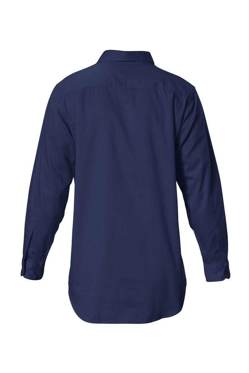 Mens Hard Yakka Foundations Drill Long Sleeve Closed Front Shirt Work Y07530 - Land to Coast