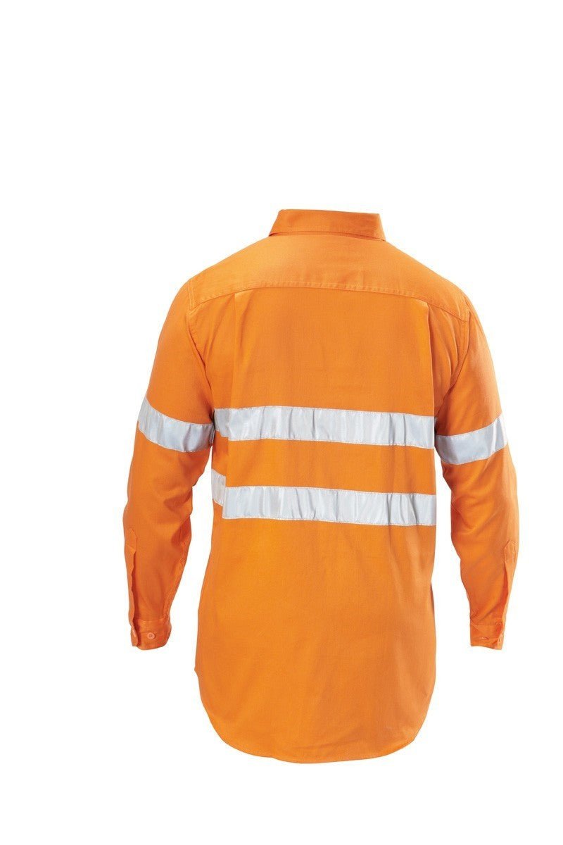 Mens Hard Yakka Foundations Long Sleeve Taped Cotton Drill Work Shirt Y07227 - Land to Coast