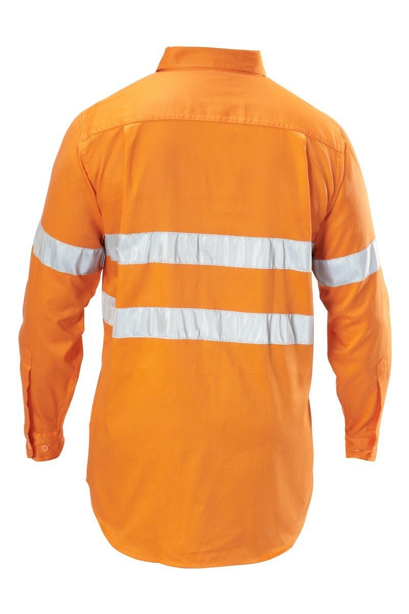 Mens Hard Yakka Foundations Long Sleeve Taped Cotton Drill Work Shirt Y07227 - Land to Coast