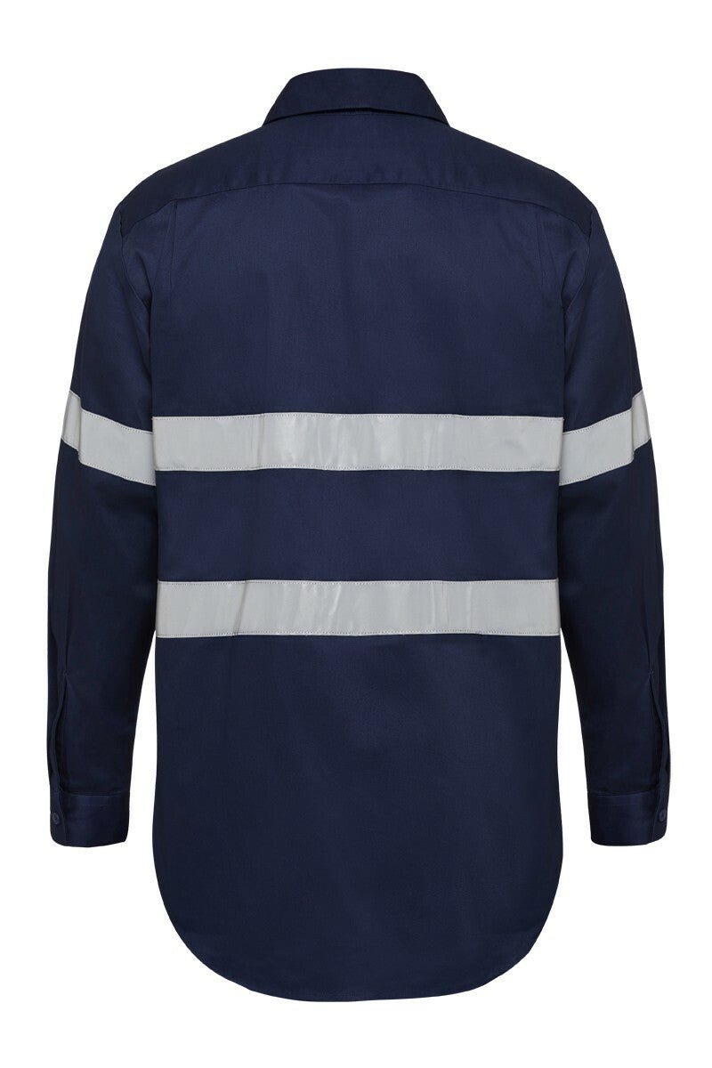 Mens Hard Yakka Foundations Long Sleeve Taped Cotton Drill Work Shirt Y07227 - Land to Coast