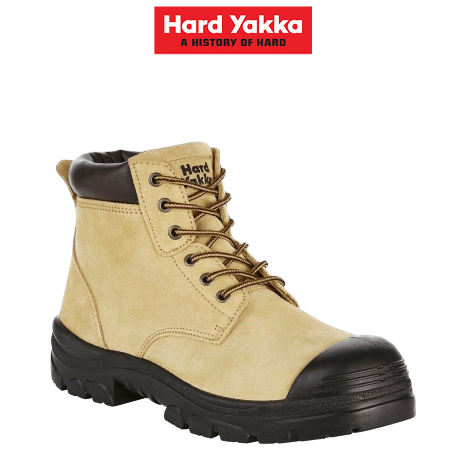 Mens Hard Yakka Gravel Suede Lace Sand Boots Steel Cap Work Safety Safe Y60085 - Land to Coast