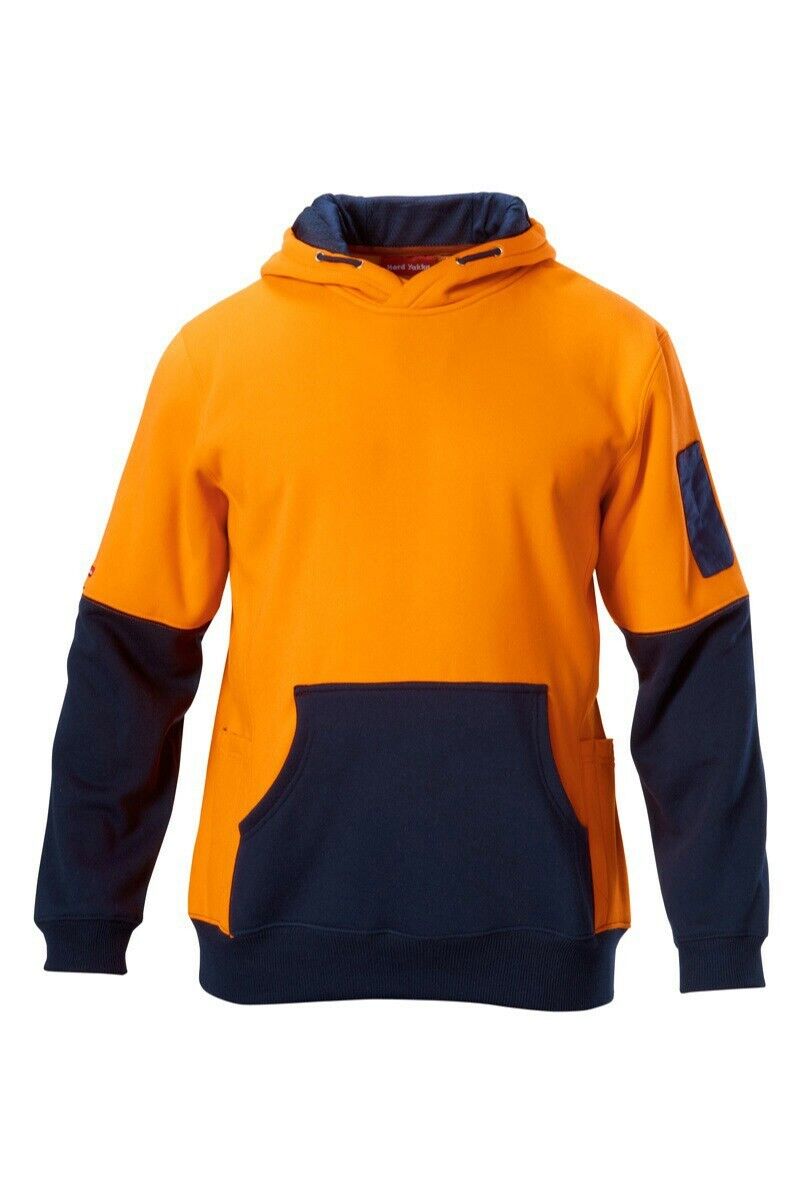 Mens Hard Yakka H - Vis Workwear Brushed Fleece Warm Tough Work Jumper Y19325 - Land to Coast