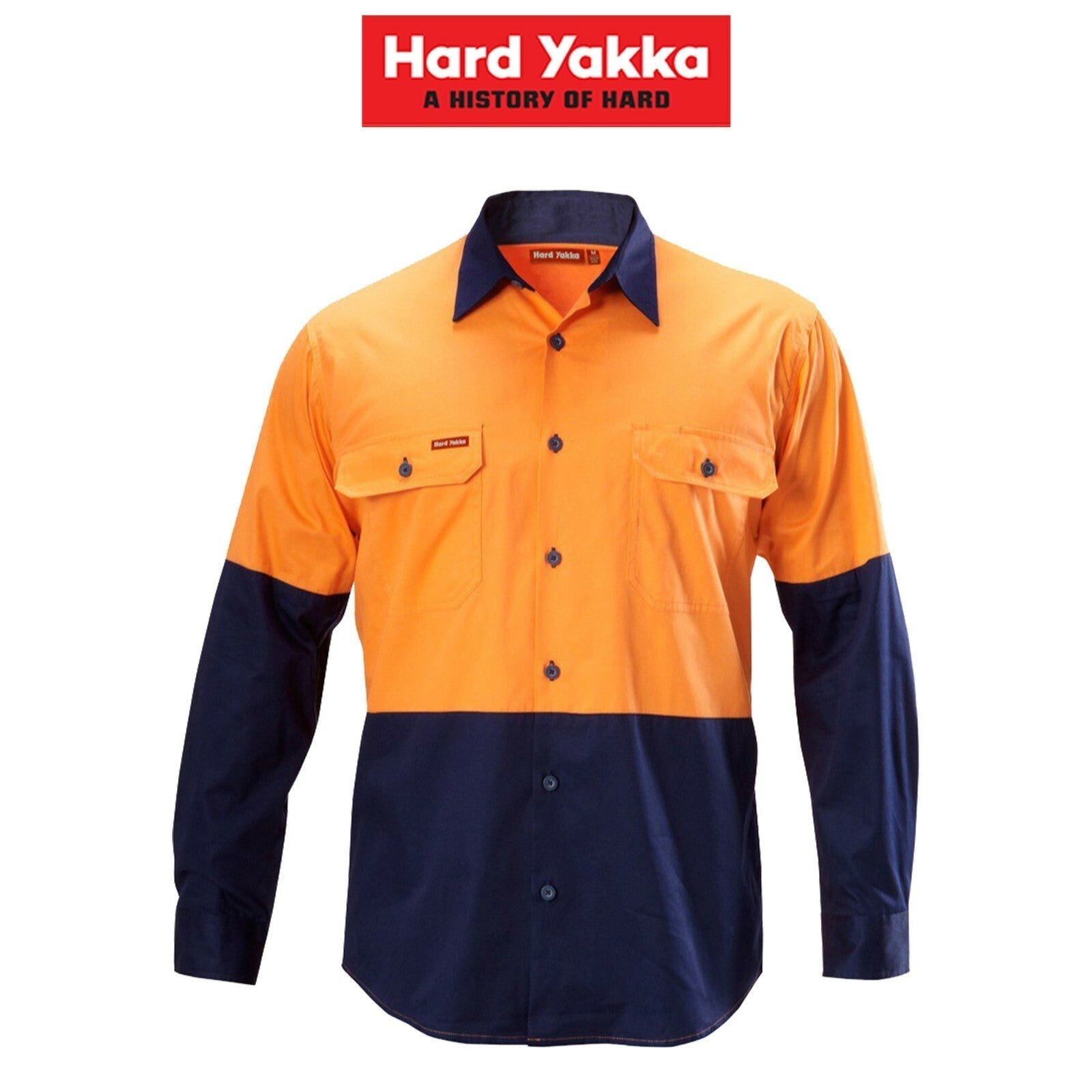 Mens Hard Yakka Koolgear Hi - Vis Long Sleeve Spliced Air Vent Lightweight Y07558 - Land to Coast