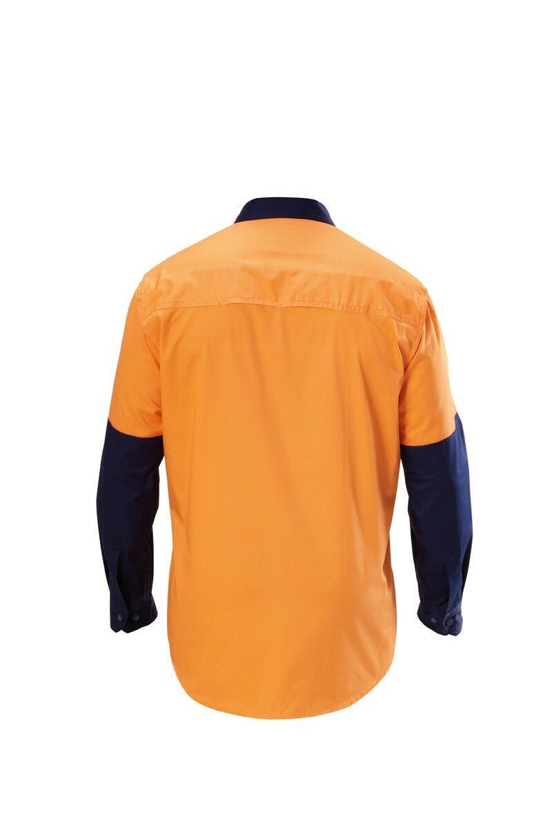 Mens Hard Yakka Koolgear Hi - Vis Long Sleeve Spliced Air Vent Lightweight Y07558 - Land to Coast