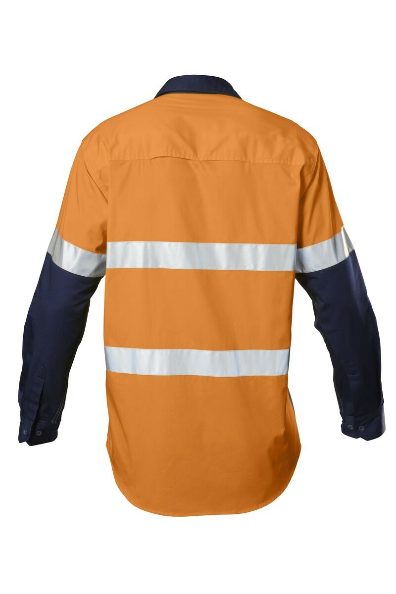 Mens Hard Yakka Koolgear Hi - Vis Safety Lightweight Long Sleeve Work Shirt Y07978 - Land to Coast