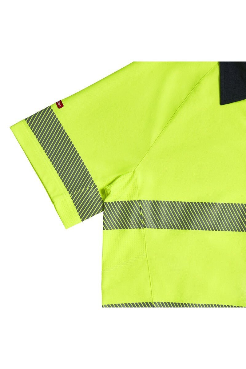 Mens Hard Yakka Koolgear Hi - Vis Short Sleeve Polo Light 2 Tone Work Shirt Y11383 - Land to Coast