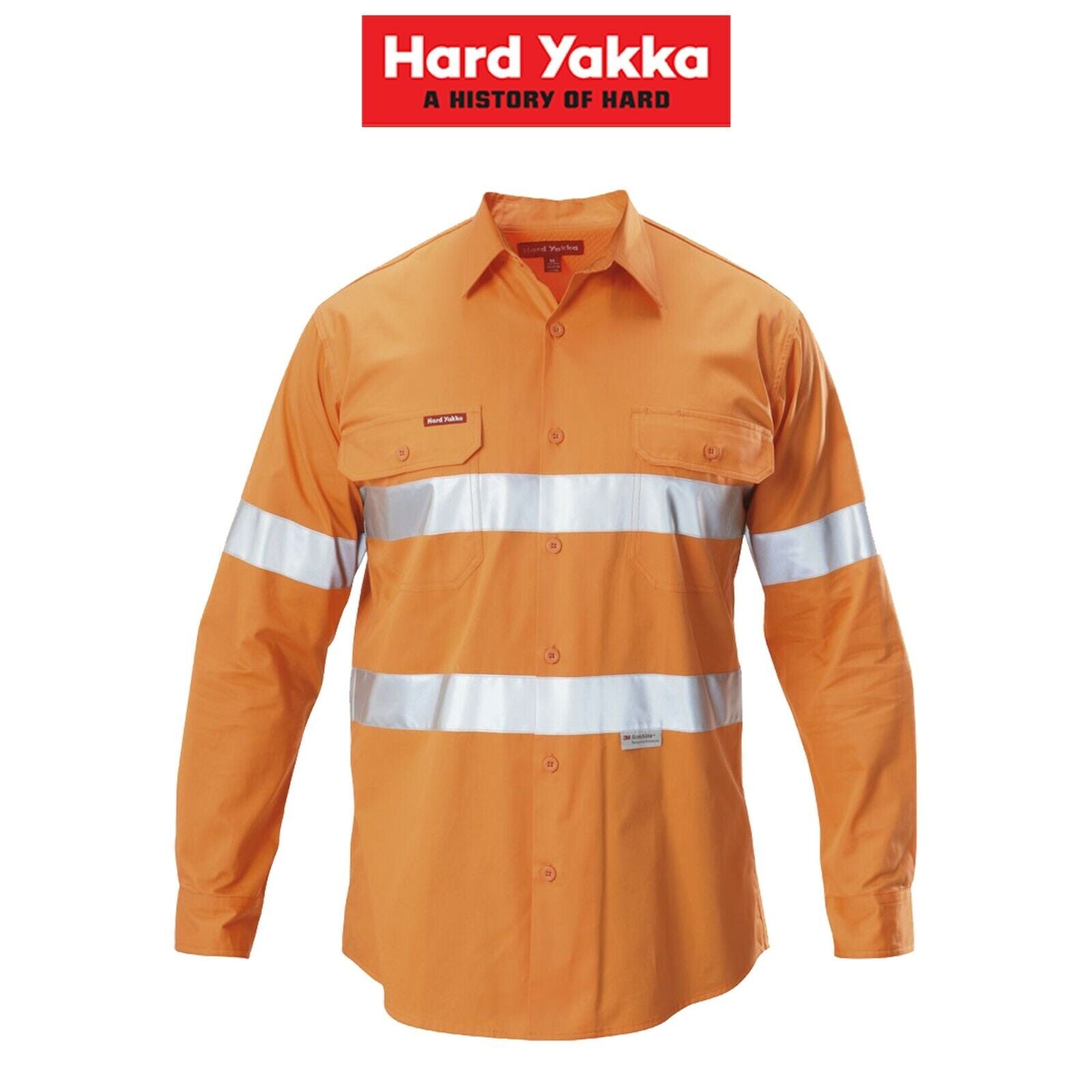 Mens Hard Yakka Koolgear Long Sleeve Work Shirt Hi - Vis Taped Lightweight Y07996 - Land to Coast