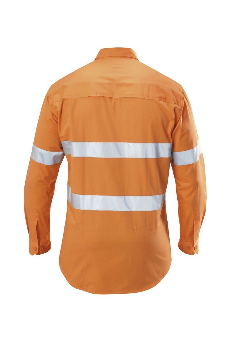 Mens Hard Yakka Koolgear Long Sleeve Work Shirt Hi - Vis Taped Lightweight Y07996 - Land to Coast