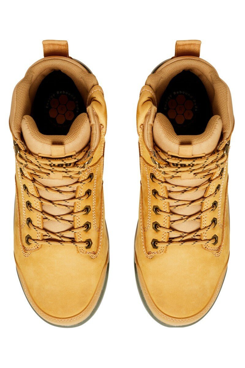 Mens Hard Yakka Lace Zip Safety Boots 3056 Work Steel Cap Memory Foam Y60200 - Land to Coast