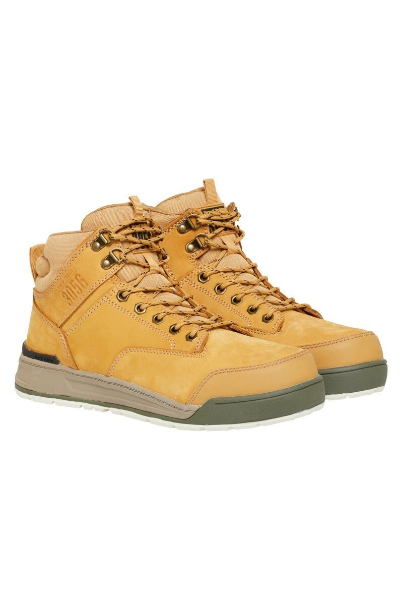 Mens Hard Yakka Lace Zip Safety Boots 3056 Work Steel Cap Memory Foam Y60200 - Land to Coast