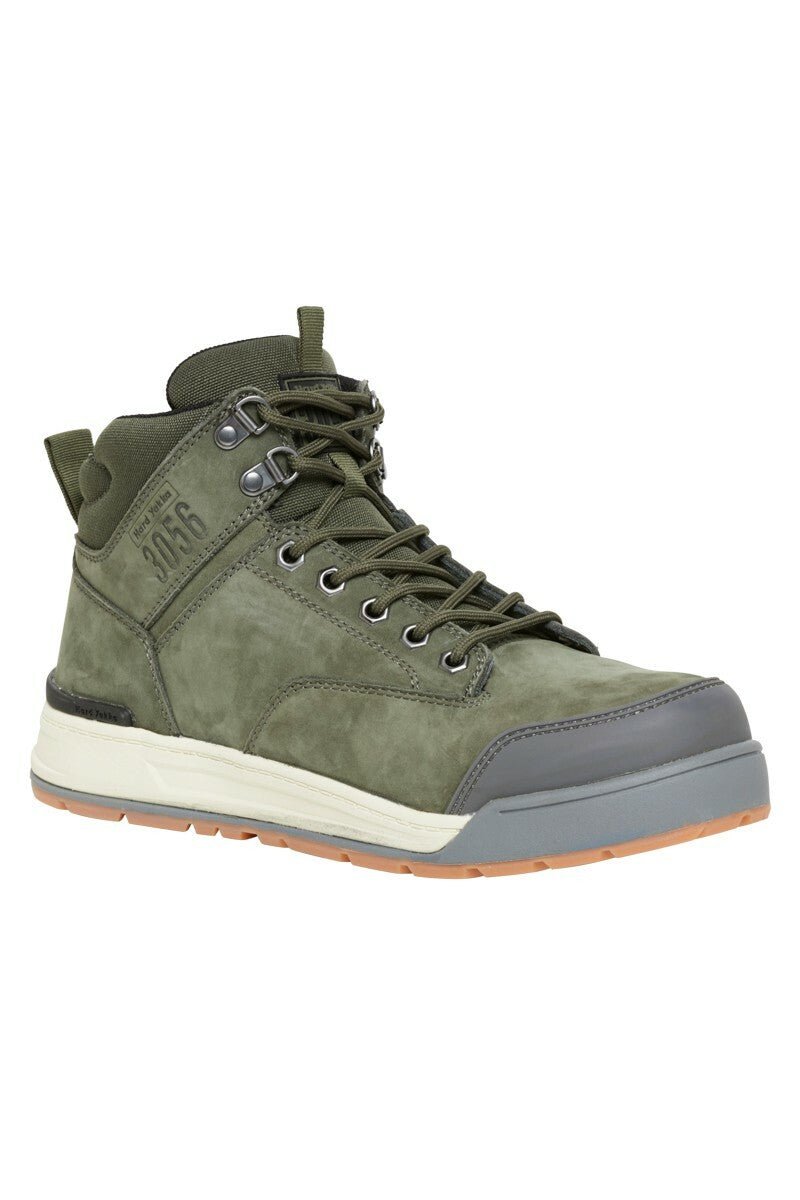Mens Hard Yakka Lace Zip Safety Boots 3056 Work Steel Cap Memory Foam Y60203 - Land to Coast