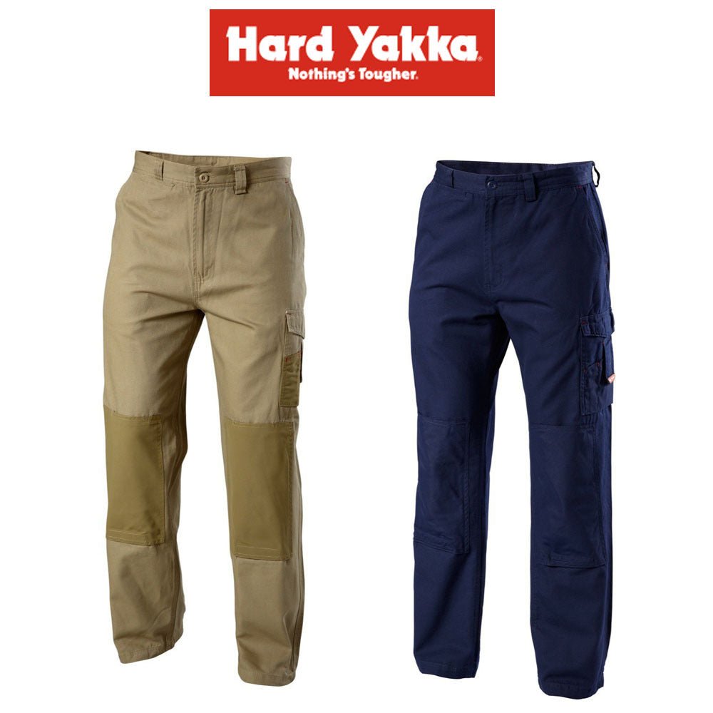 Mens Hard Yakka Legends Light Weight Cotton Pants Tough Cordura Strength Y02906 - Land to Coast