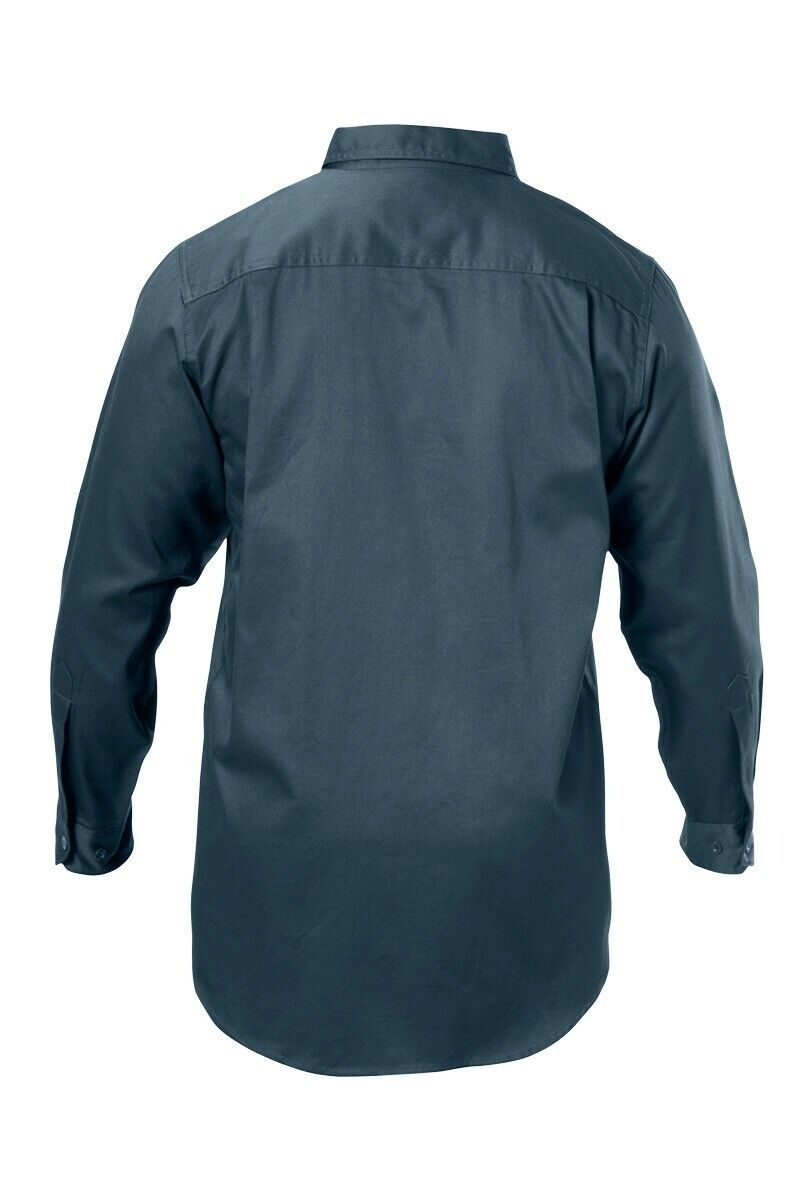 Mens Hard Yakka Long Sleeve Cotton Drill Work Shirt Tradie Safety Button Y07500 - Land to Coast