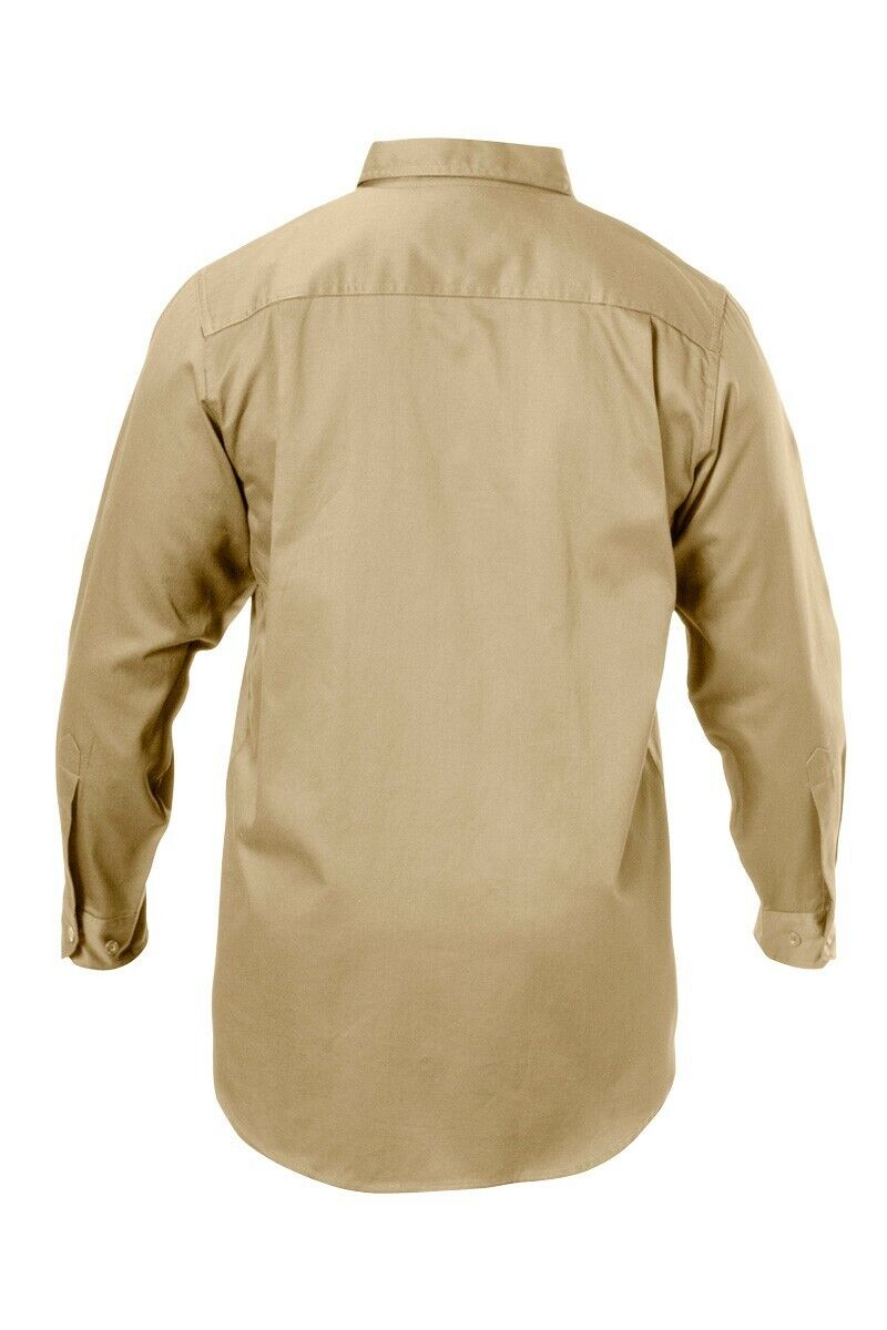 Mens Hard Yakka Long Sleeve Cotton Drill Work Shirt Tradie Safety Button Y07500 - Land to Coast