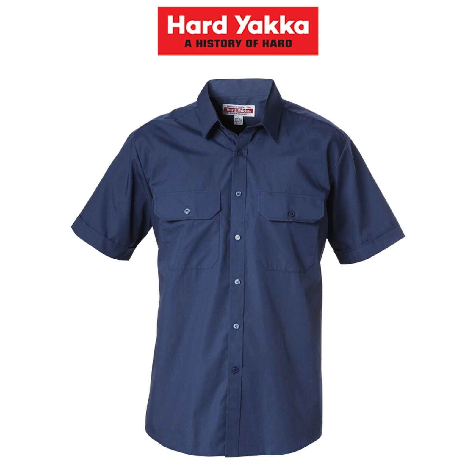Mens Hard Yakka Permanent Press Shirt Short Sleeve Business Lightweight Y07591 - Land to Coast