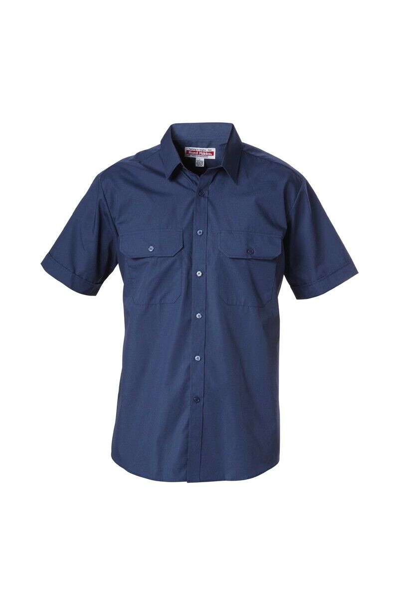 Mens Hard Yakka Permanent Press Shirt Short Sleeve Business Lightweight Y07591 - Land to Coast