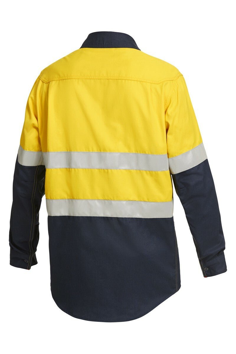 Mens Hard Yakka Protect ShieldTec Hi - Vis Fire Resistant Safety Shirt Top Y04350 - Land to Coast