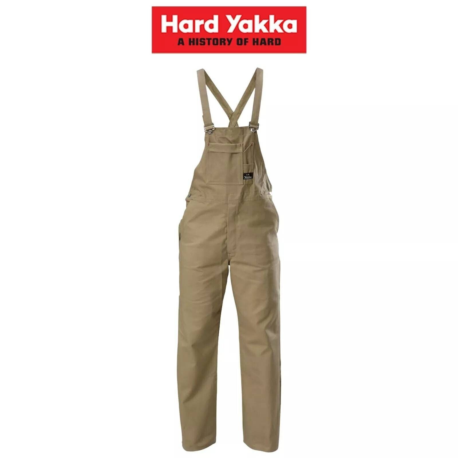 Mens Hard Yakka Traditional Bib & Brace Overall Cotton Drill Work Safety Y01010 - Land to Coast