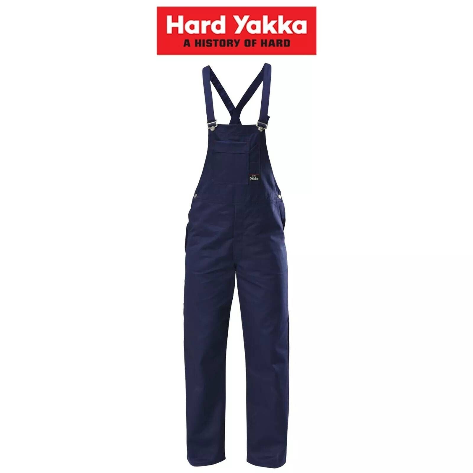 Mens Hard Yakka Traditional Bib & Brace Overall Cotton Drill Work Safety Y01010 - Land to Coast