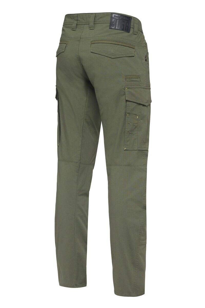 Mens Hard Yakka Work Pants 3056 Ripstop Stretch Cargo Slim Fit Tough Y02255 - Land to Coast