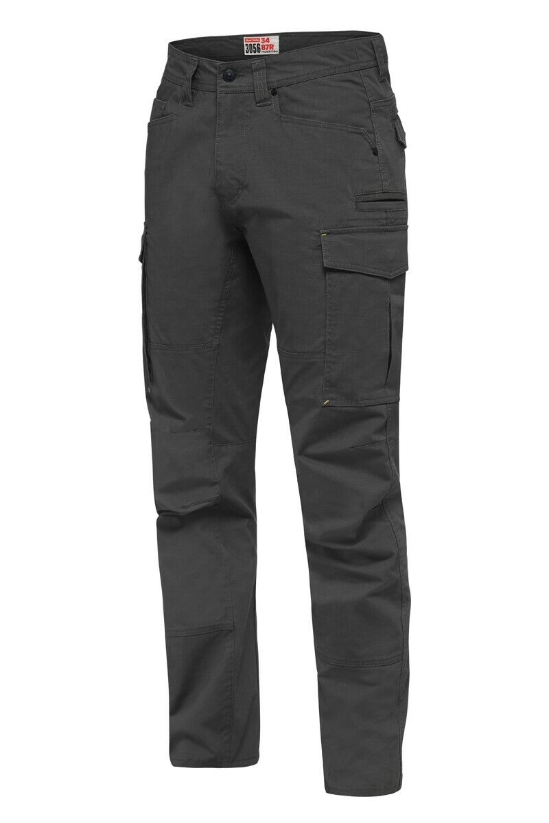 Mens Hard Yakka Work Pants 3056 Ripstop Stretch Cargo Slim Fit Tough Y02255 - Land to Coast