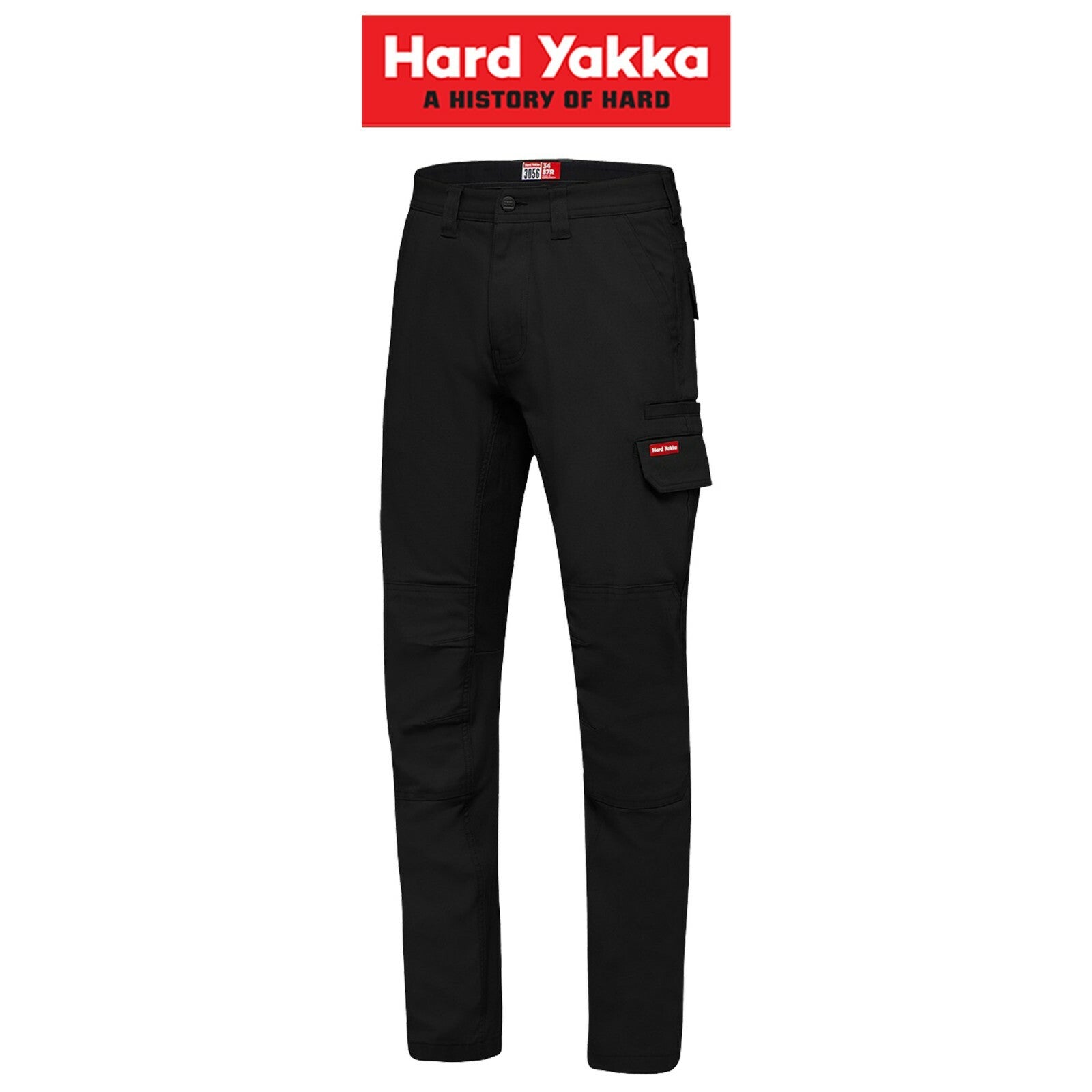 Mens Hard Yakka Work Trade Pants 3056 Canvas Stretch Cargo Slim Fit Tough Y02880 - Land to Coast
