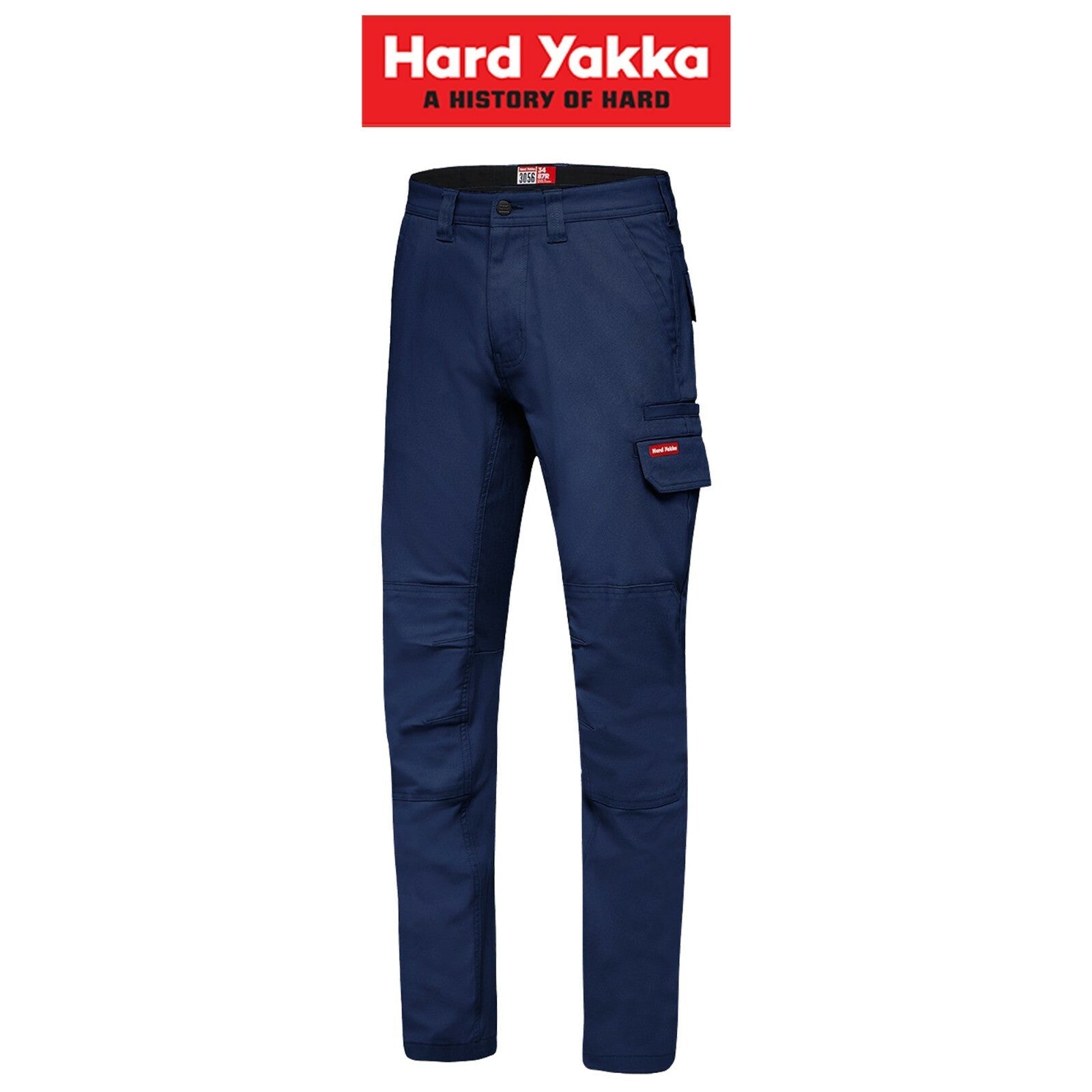 Mens Hard Yakka Work Trade Pants 3056 Canvas Stretch Cargo Slim Fit Tough Y02880 - Land to Coast