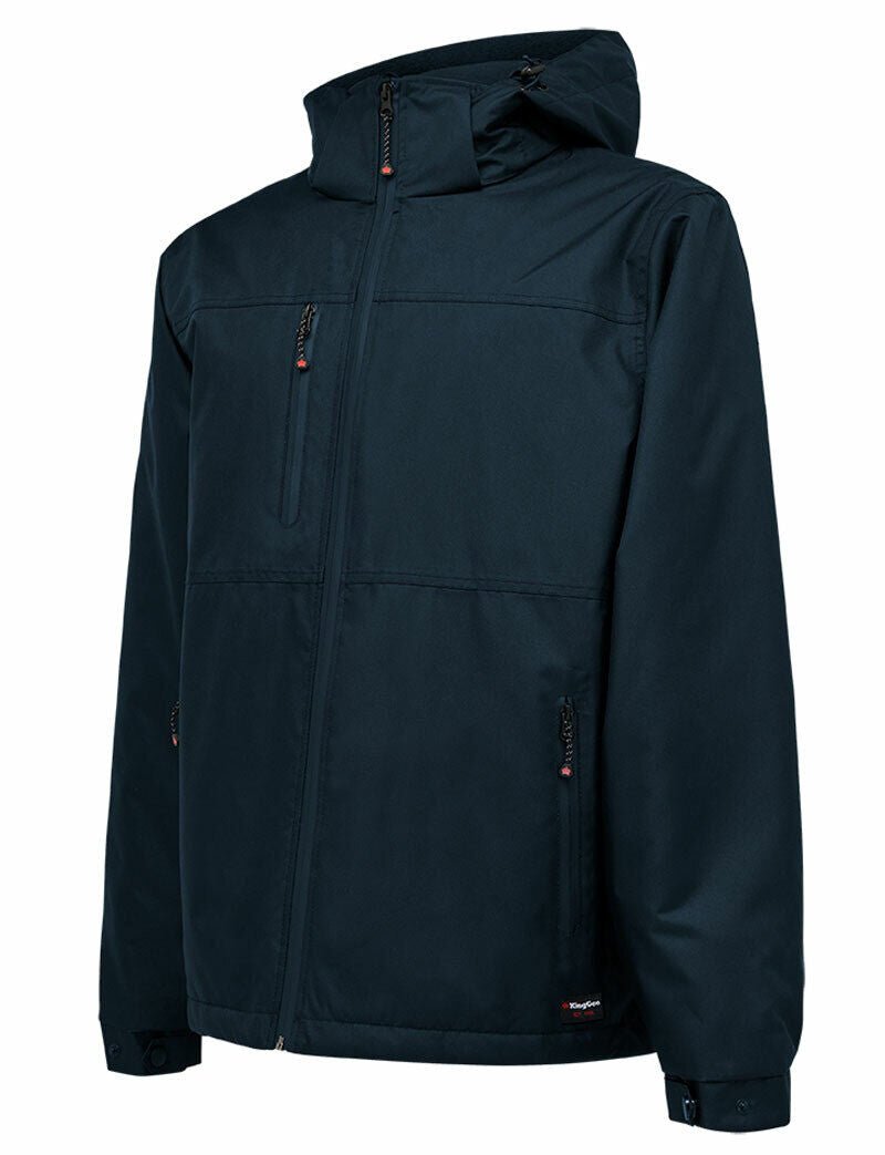 Mens KingGee Insulated Jacket Weather Winter Warm Waterproof Hood Fleece K05025 - Land to Coast