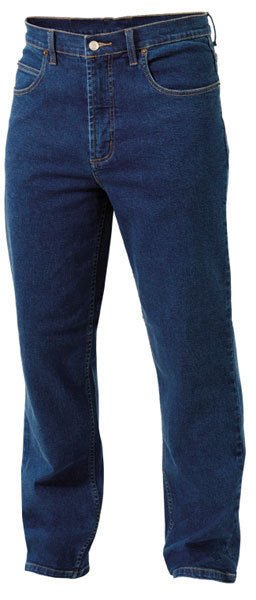 Mens KingGee Stonewash Denim Work Stretch Jeans Pants Workwear Safety K03390 - Land to Coast